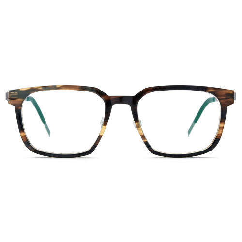 Square Natural Horn Glasses LH3093 - Brown