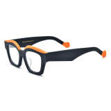 Thick Black Frame Acetate Glasses - Lightweight, Hypoallergenic, Durable Design