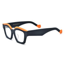 Thick Black Frame Acetate Glasses - Lightweight, Hypoallergenic, Durable Design