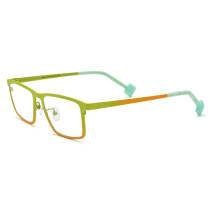 Rectangle Titanium Glasses LE3056 - Green Fades To Orange