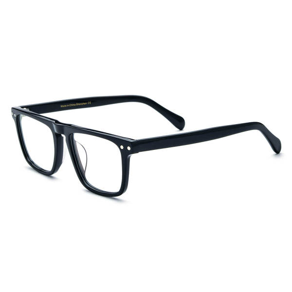 Black Square Glasses - Stylish and Durable Acetate Square Frames LE3043