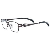 Elegant Large Rectangle Bronze Glasses - LE3051 | Lightweight, Hypoallergenic, Adjustable