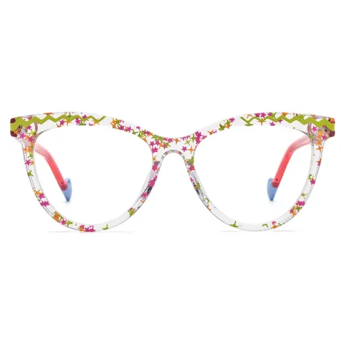 Clear Eyeglass Frames | Acetate Cat Eye Glasses LE3055