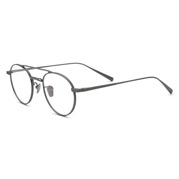 Aviator Glasses Men - Sleek and Durable Titanium Gunmetal Glasses LE3039