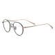 Black Aviator Glasses - Stylish and Lightweight Titanium Black & Gold Glasses LE3039