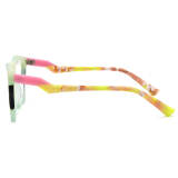 Large Frame Prescription Glasses - LE3067 Frosted Green - Acetate Cat Eye Design