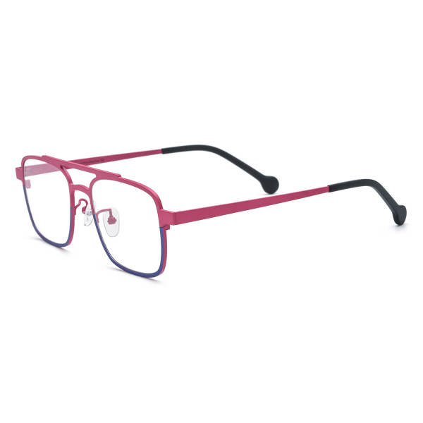 Aviator Glasses Frames - Stylish and Durable Titanium Red Glasses LE3035