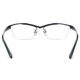 Glasses Black Frame - Stylish and Durable Titanium Half Rim Glasses LE3033