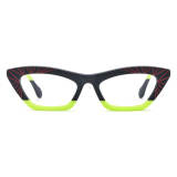Acetate Glasses - Stylish Frosted Green Cat Eye Glasses LE3040
