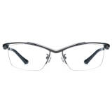 Half Frame Glasses - Stylish and Durable Titanium Gunmetal Glasses LE3033