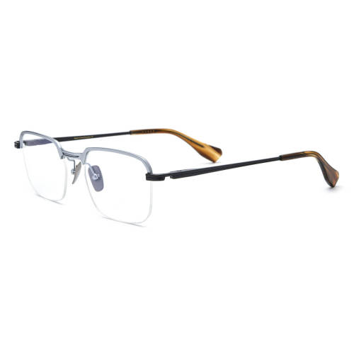 Half Rim Titanium Glasses LE3042 - Silver Gray