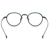 Blue Glasses Frames - Stylish and Durable Blue & Black Titanium Round Glasses LE3034