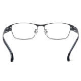 Sleek Gunmetal Frame Glasses - LE3051 | Titanium Rectangle Eyewear, Adjustable, Hypoallergenic
