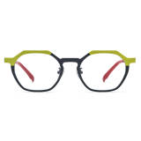 Geometric Titanium Glasses LE3047 - Yellow & Black