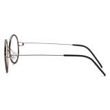 Round Tortoise Shell Glasses - LE3077, Lightweight Titanium Frame, Stylish and Allergy-Free