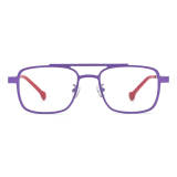 Purple Prescription Glasses - Durable and Stylish Titanium Aviator Glasses LE3035