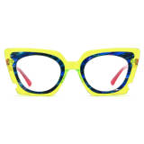 Cat Eye Eyeglasses - Stylish and Durable Blue Acetate Cat Eye Glasses LE3032