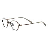Oval Titanium Glasses LE3081 - Brown