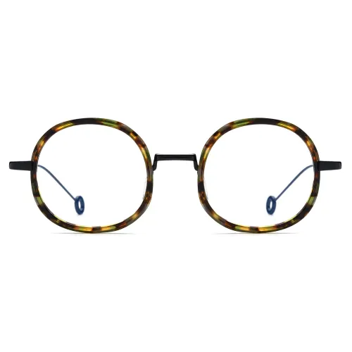 Round Titanium Glasses LE3082 - Black