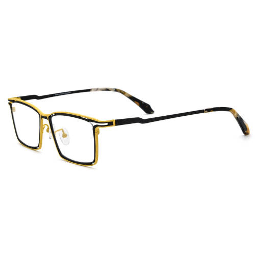 Rectangle Titanium Glasses LE3053 - Yellow-Black