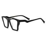 Olet Optical Black Cat Eye Glasses LE3067 - Frosted Black Acetate Frames, Low Allergy, Lightweight, Durable

