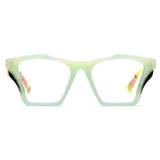 Large Frame Prescription Glasses - LE3067 Frosted Green - Acetate Cat Eye Design