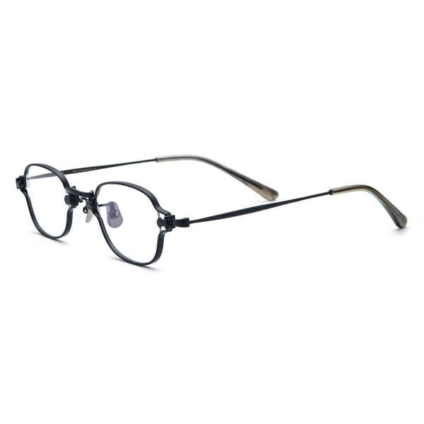 Oval Titanium Glasses LE3081 - Black