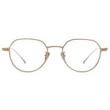Titanium Prescription Glasses LE3049 - Elegant Gold Square Frames for Ultimate Comfort
