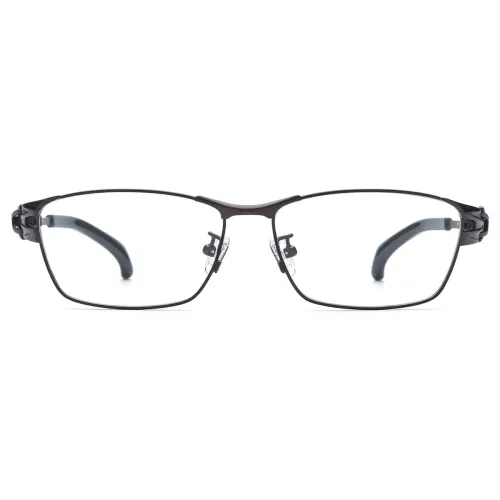 Elegant Large Rectangle Bronze Glasses - LE3051 | Lightweight, Hypoallergenic, Adjustable