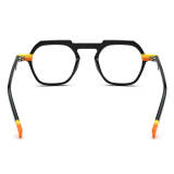 Black Glasses Frames - Elegant and Durable Acetate Geometric Glasses LE3041