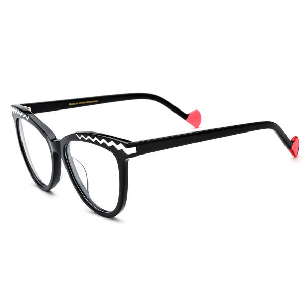 Black Cat Eye Glasses | Acetate Eyewear LE3055 for a Stylish Look