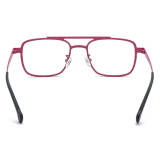 Aviator Glasses Frames - Stylish and Durable Titanium Red Glasses LE3035