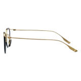 Large Frame Glasses - LE3079 Black & Gold - Stylish Titanium Browline Glasses