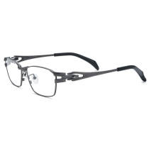 Stylish Black Rectangle Glasses - LE3051 | Titanium Frame with Adjustable Nose Pads, Hypoallergenic