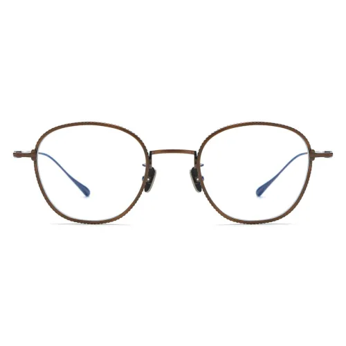 Elegant Brown Large Frame Reading Glasses - LE3048 Titanium Square Frames