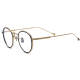 Large Prescription Glasses - Stylish and Durable Titanium Black & Gold Glasses LE3034