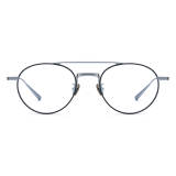 Prescription Aviator Glasses - Stylish and Lightweight Titanium Blue & Silver Glasses LE3039