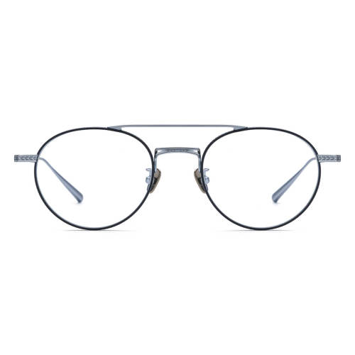 Prescription Aviator Glasses - Stylish and Lightweight Titanium Blue & Silver Glasses LE3039