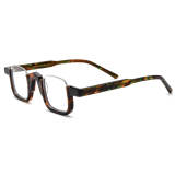 Colorful Glasses - Vibrant Color Half Rim Acetate Glasses LE3046