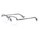 Titanium Glasses Frames - Black & Gunmetal Half Rim Glasses LE3042