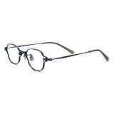 Oval Titanium Glasses LE3081 - Blue
