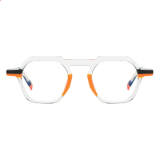 Transparent Glasses - Stylish Clear Acetate Geometric Glasses Frames LE3041
