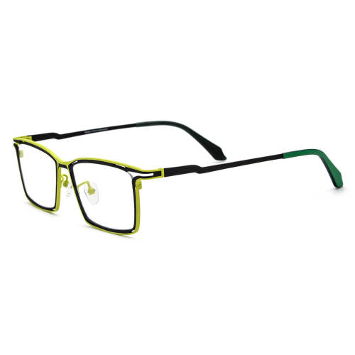 Rectangle Titanium Glasses LE3053 - Green-Black