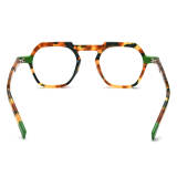 Acetate Glasses Frames - Stylish Green TortoiseShell Geometric Glasses LE3041