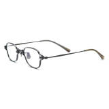 Oval Titanium Glasses LE3081 - Gunmetal
