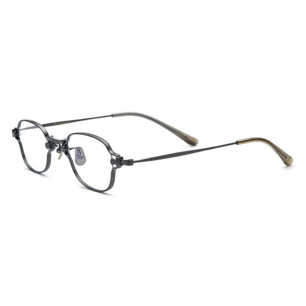 Oval Titanium Glasses LE3081 - Gunmetal