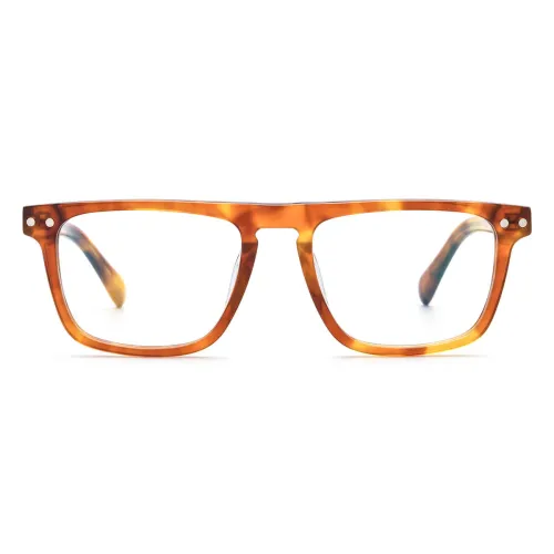 Square Frame Glasses - Stylish and Durable Acetate Tortoise Shell Glasses LE3043