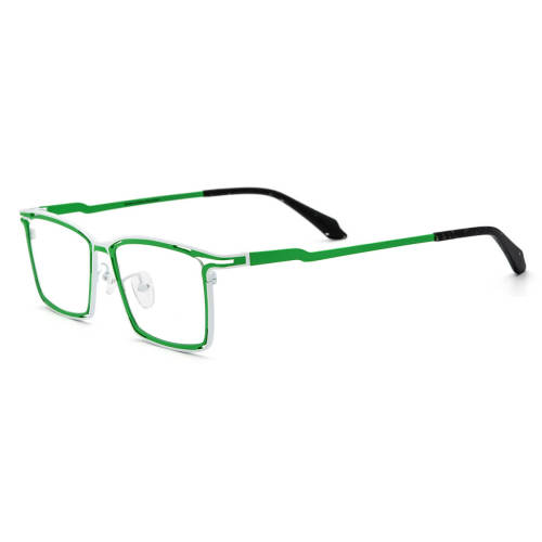 Rectangle Titanium Glasses LE3053 - White-Green
