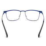 Rectangle Frame Glasses - Elegant Titanium Blue Rectangle Glasses for Men