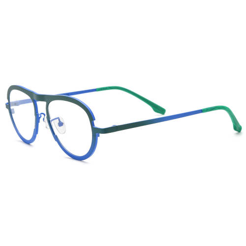 Aviator Titanium Glasses LE3061 - Green-Blue